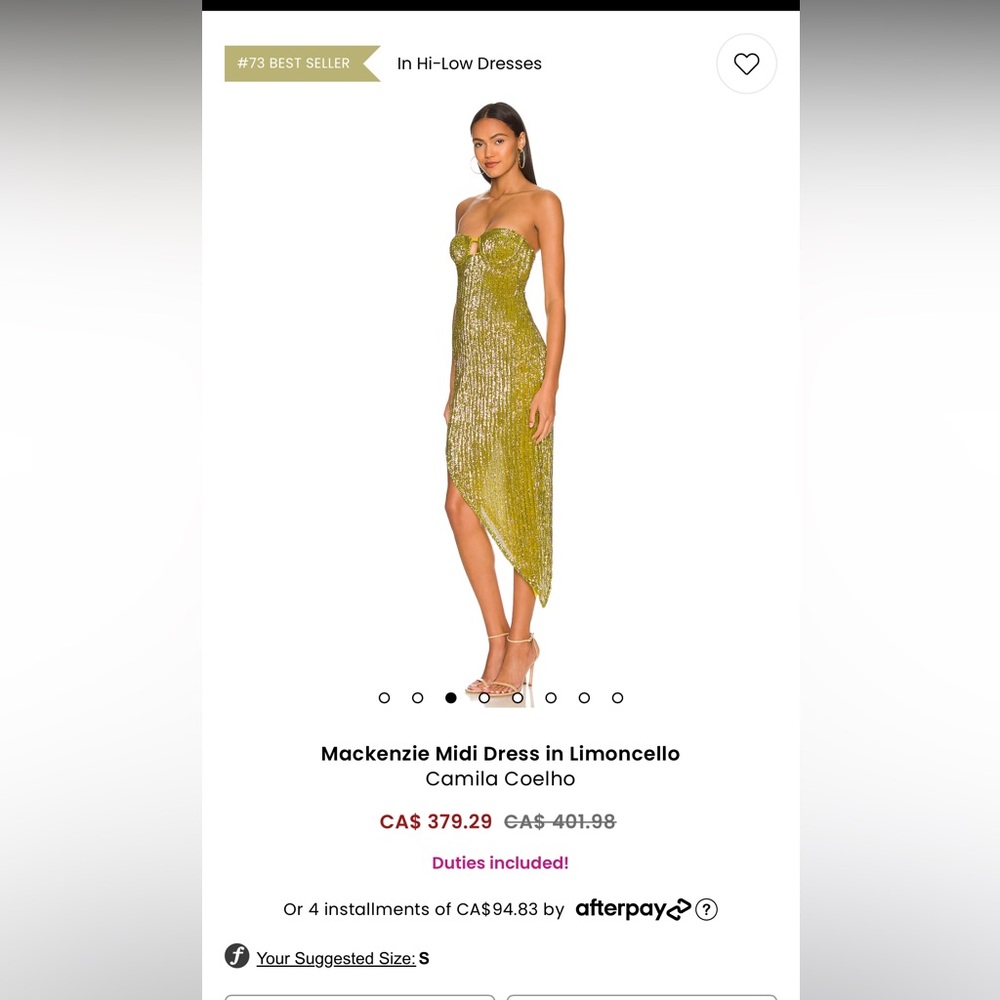 REVOLVE Mackenzie Asymmetrical Midi Dress in Limoncello - Picture 4 of 8
